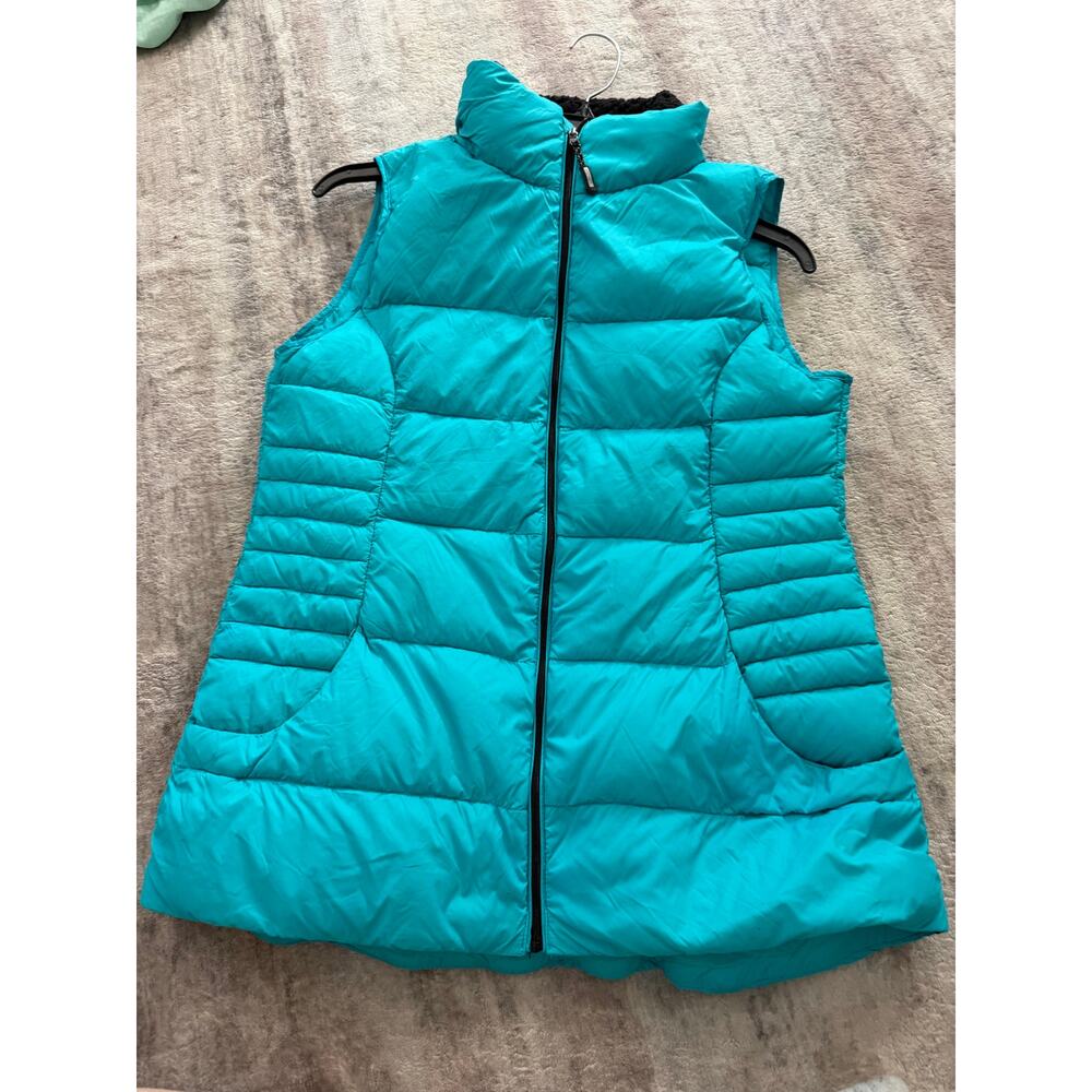 Calvin Klein aqua zip up puffer vest tennis activewear - Picture 3 of 12